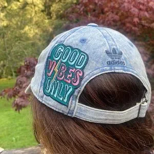 adidas Originals Washed Denim Patch Strapback Cap adidas BASEBALL CAP WASHED - Black | Free Shipping with adiClub main image 4